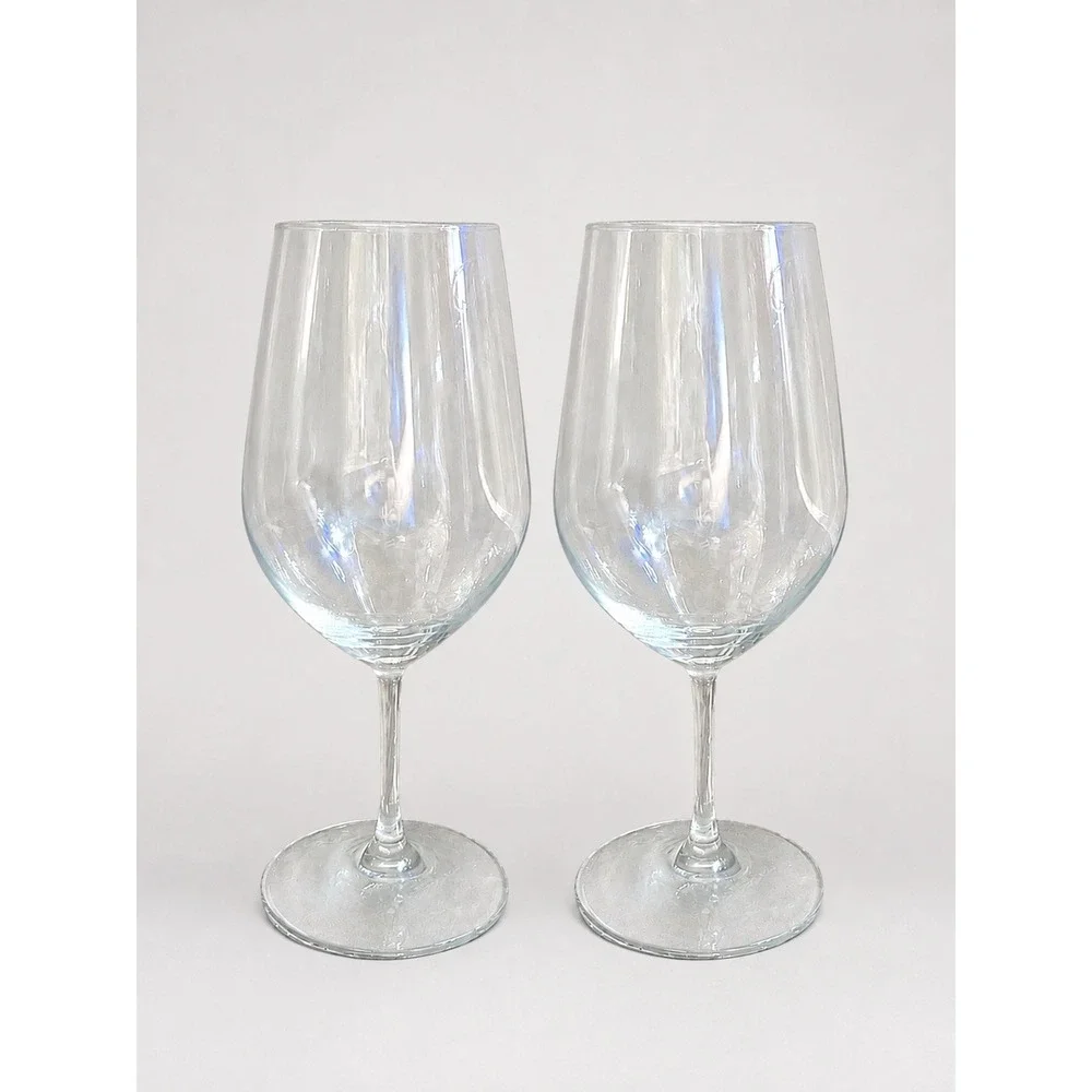 Zwilling JA Henckels Wine Glasses Set of 2 Clear Glass Stemware Logo Etched Base